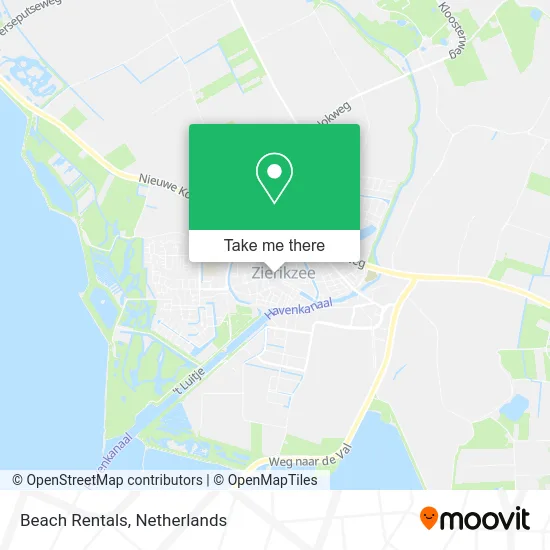 Beach Rentals map