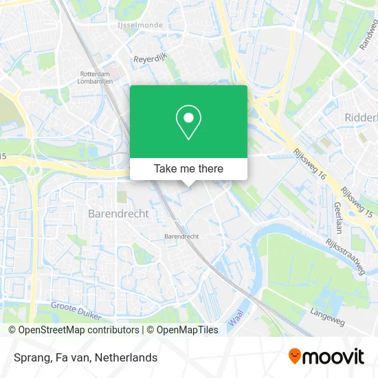 Sprang, Fa van map