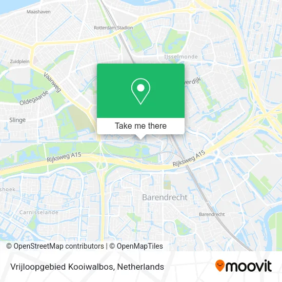 Vrijloopgebied Kooiwalbos map