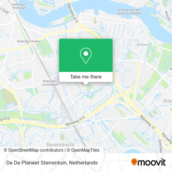 De De Planeet Sterrentuin map