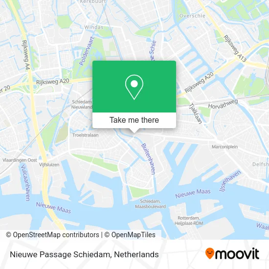 Nieuwe Passage Schiedam map