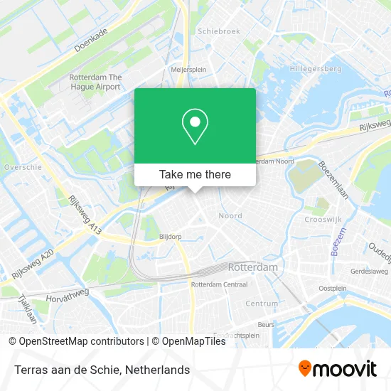 Terras aan de Schie map