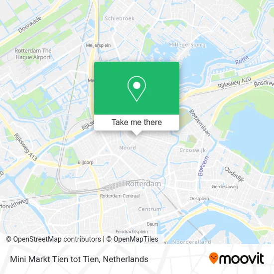Mini Markt Tien tot Tien map