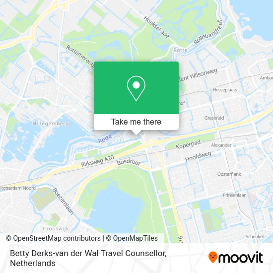 Betty Derks-van der Wal Travel Counsellor map