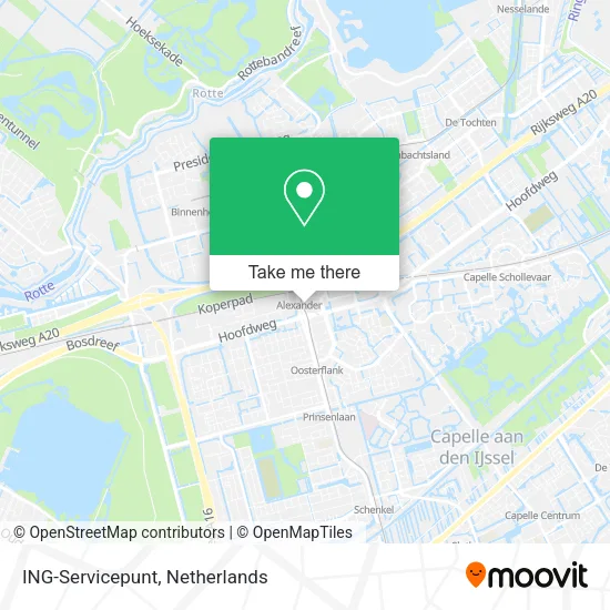 ING-Servicepunt map