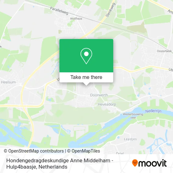 Hondengedragdeskundige Anne Middelham - Hulp4baasje Karte