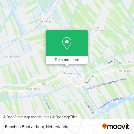 Bacchus Bootverhuur map