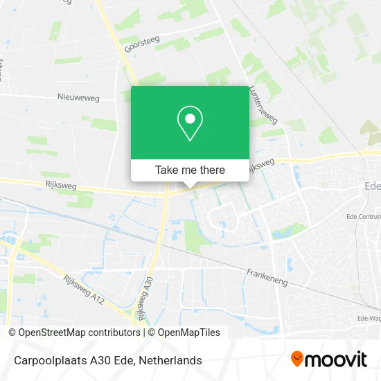 Carpoolplaats A30 Ede map