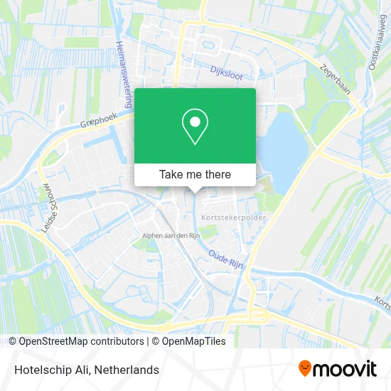 Hotelschip Ali map