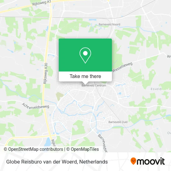 Globe Reisburo van der Woerd map