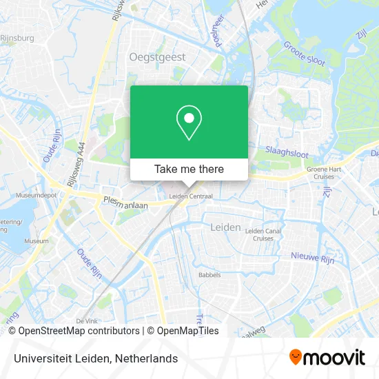 Universiteit Leiden map