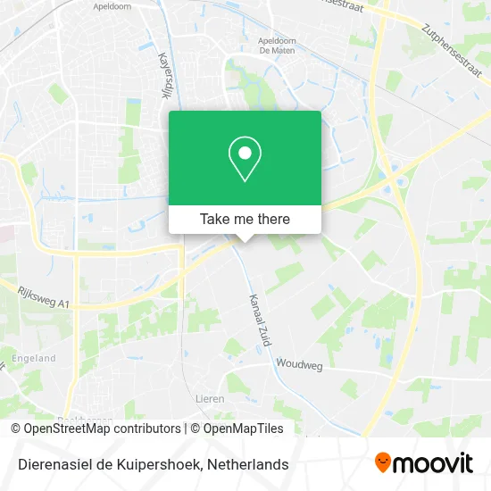 Dierenasiel de Kuipershoek map