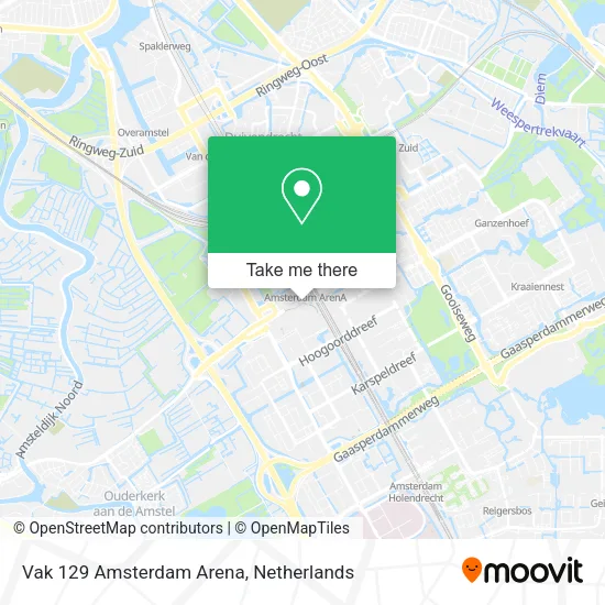 Vak 129 Amsterdam Arena map