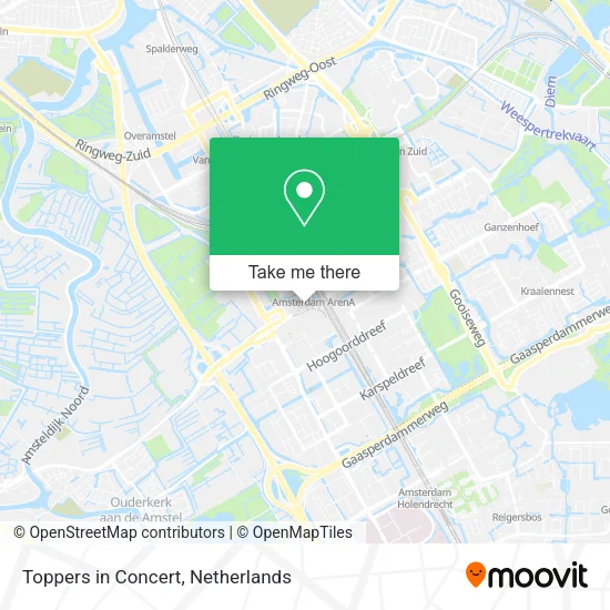 Toppers in Concert map