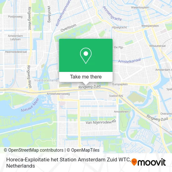 Horeca-Exploitatie het Station Amsterdam Zuid WTC map