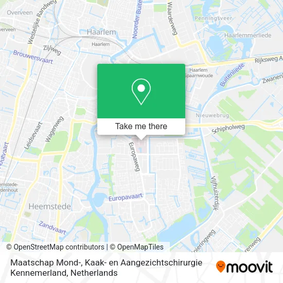 Maatschap Mond-, Kaak- en Aangezichtschirurgie Kennemerland map