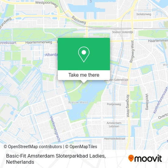 Basic-Fit Amsterdam Sloterparkbad Ladies map