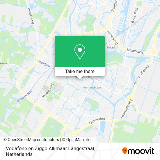 Vodafone en Ziggo Alkmaar Langestraat map