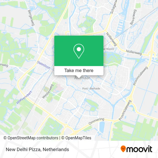 New Delhi Pizza map