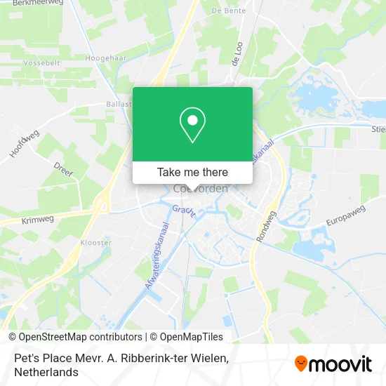Pet's Place Mevr. A. Ribberink-ter Wielen Karte