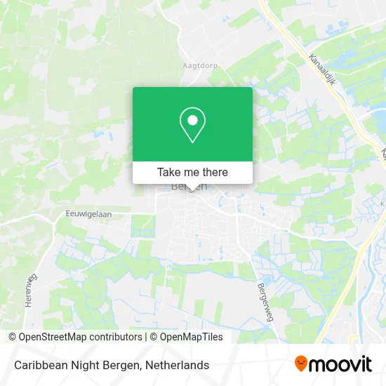 Caribbean Night Bergen map