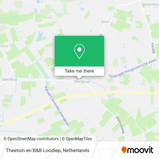 Theetuin en B&B Loodiep map