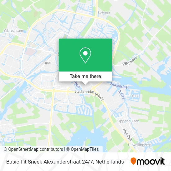 Basic-Fit Sneek Alexanderstraat 24 / 7 map