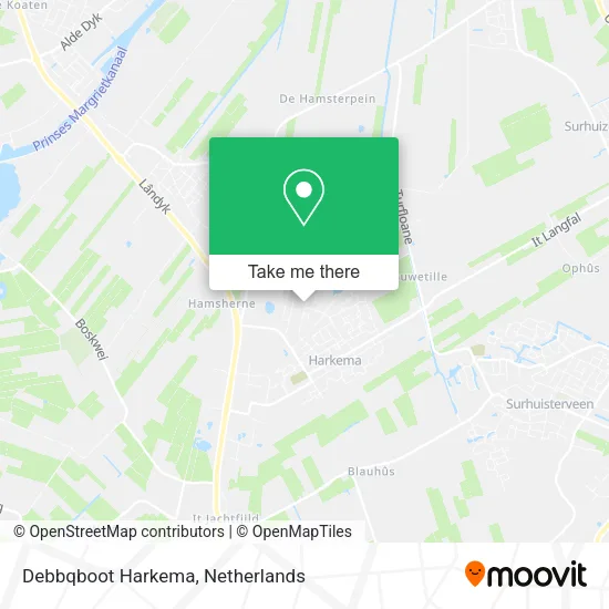 Debbqboot Harkema map