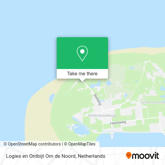 Logies en Ontbijt Om de Noord map