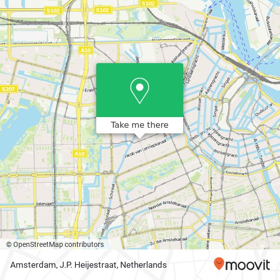 Amsterdam, J.P. Heijestraat map