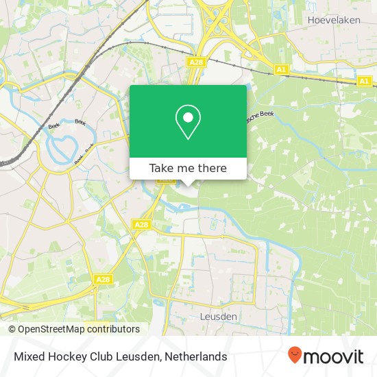 Mixed Hockey Club Leusden map