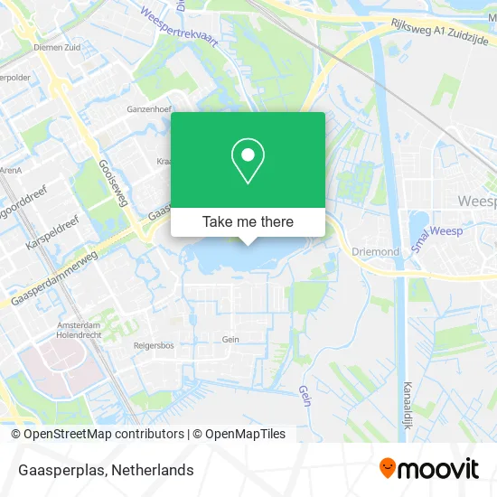 Gaasperplas map