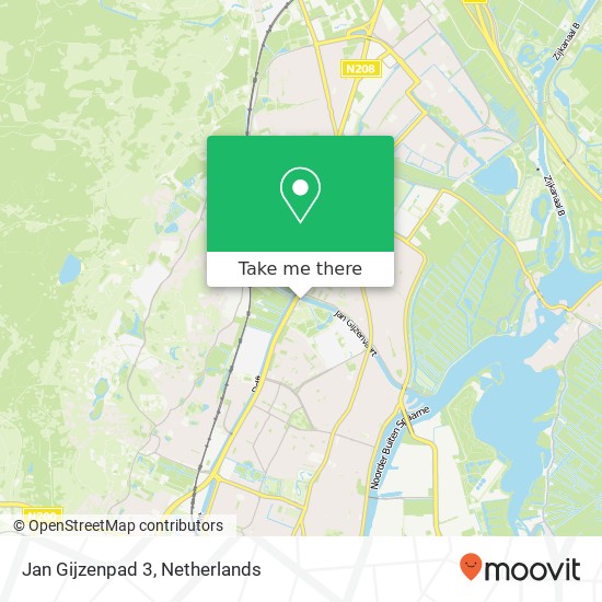 Jan Gijzenpad 3 map