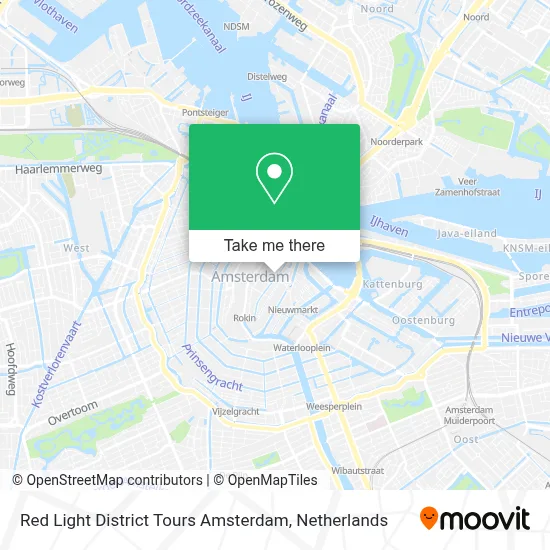 Red Light District Tours Amsterdam map