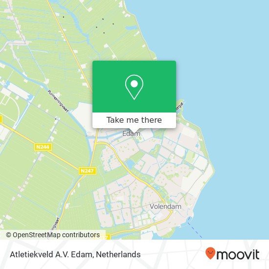 Atletiekveld A.V. Edam map