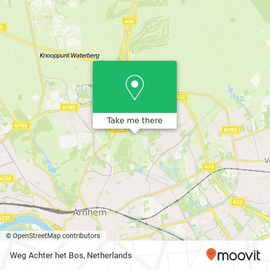 Weg Achter het Bos map