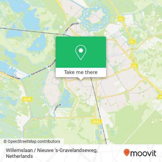 Willemslaan / Nieuwe 's-Gravelandseweg map