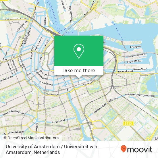 University of Amsterdam / Universiteit van Amsterdam Karte