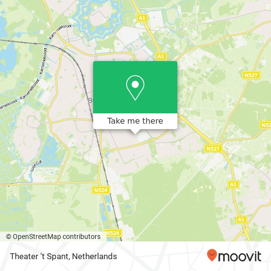 Theater 't Spant map