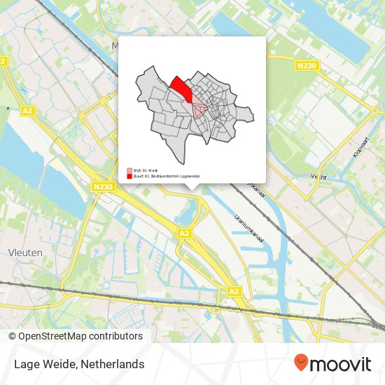 Lage Weide map