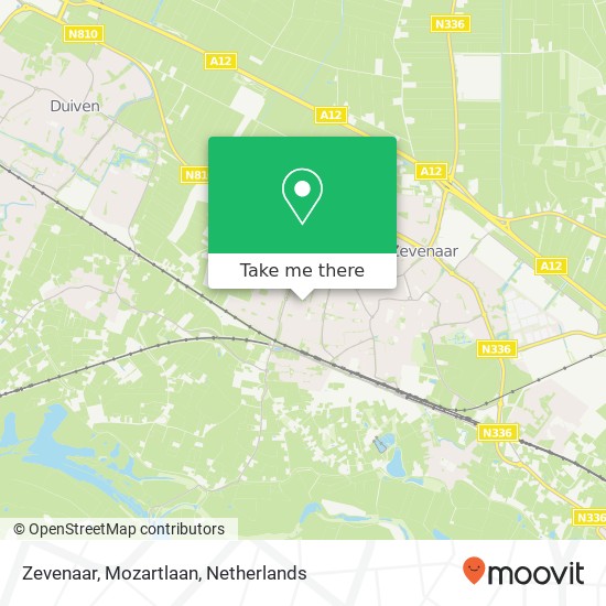 Zevenaar, Mozartlaan Karte