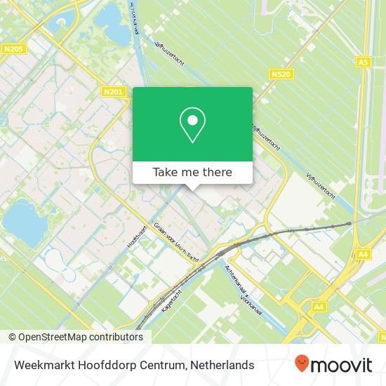 Weekmarkt Hoofddorp Centrum map