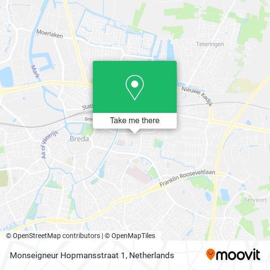 Monseigneur Hopmansstraat 1 map