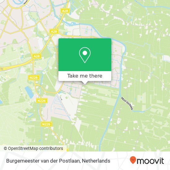 Burgemeester van der Postlaan map