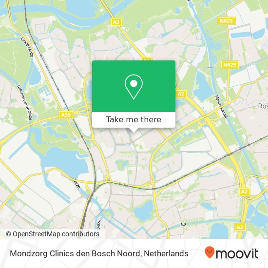 Mondzorg Clinics den Bosch Noord map