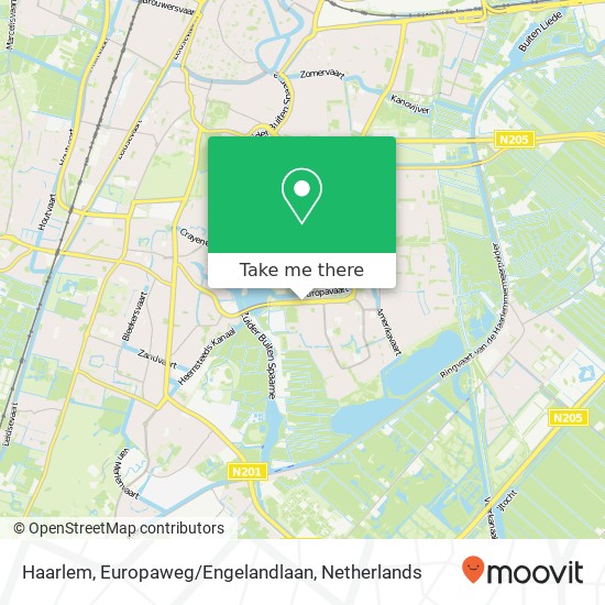 Haarlem, Europaweg / Engelandlaan Karte