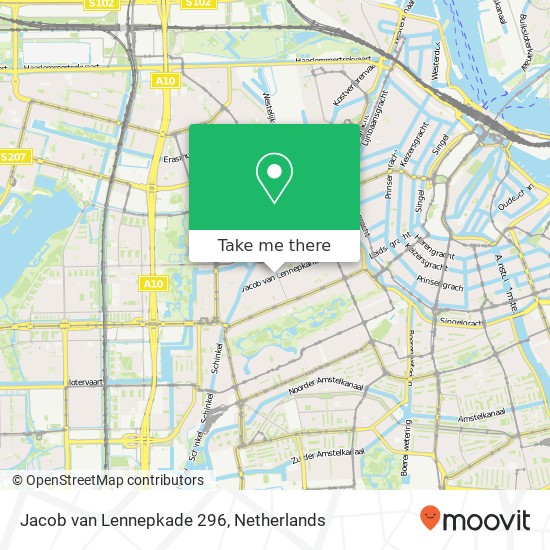 Jacob van Lennepkade 296 map