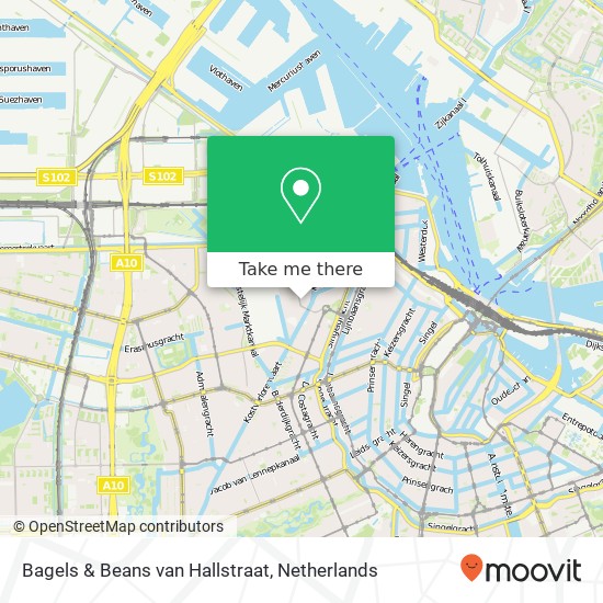 Bagels & Beans van Hallstraat map