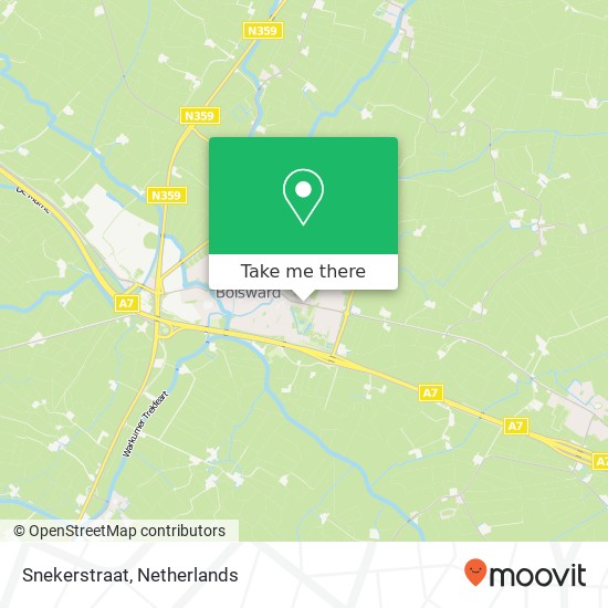 Snekerstraat map