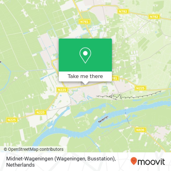 Midnet-Wageningen (Wageningen, Busstation) map